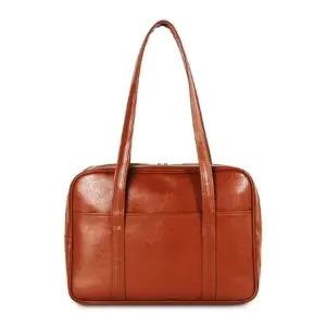 스퀘어 사각 여성 레더 숄더백 가방 카멜 (WFKDXKB)