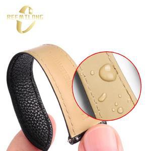 남녀공용 소가죽 시계 스트랩, 산토스 데 까르띠에 15 17 18 20mm 리치 악어 그레인 블랙 레드 시계 밴드,