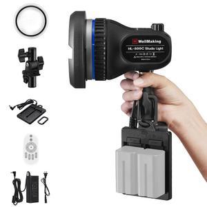 웰메이킹 80W 휴대용 LED 라이트 연속 조명 COB 스포트라이트 비디오 CRI 97+ 디밍 가능 경량 무소음 프레넬 렌즈 AC/DC 전원 공급 장치 보웬스 마운트 사진 촬영용