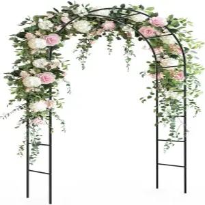 야외 식물 등반을 위한 트렐룸 가든 아치 트렐리스 높이 94.5인치 너비 55인치 방청 코팅이 된 튼튼한 금속