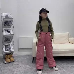 아동용 어린이 멜빵 스키 바지 복 방수 겨울 두꺼운