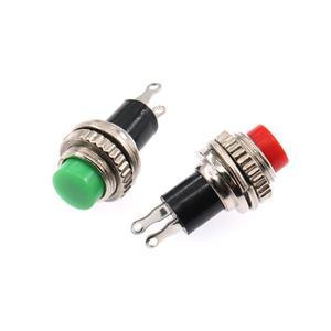 10pcs 작은 푸시 버튼 스위치 빨간색 및 녹색 DS-314 잠금  셀프 리셋 포인트
