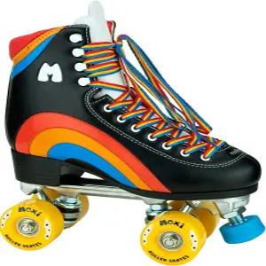 여성용 Moxi 레인보우 라이더 롤러 스케이트 - 패딩 안감 튼튼한 플레이트 부드러운 아웃도어 휠이 있는