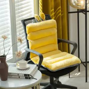 사무실 의자 등받이 푹신한 방석 극세사 매트 옐로우 식탁의자방석