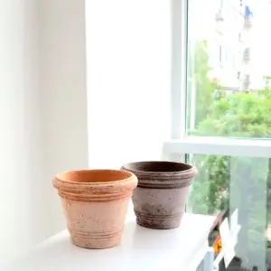 이탈리아 러스틱 수제 토분 더블링 15x12cm예쁜화분 기본 테라코타 빈티지 이태리 토기 분갈이 깔끔한 단지
