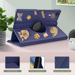 삼성 갤럭시 탭 A9+ 플러스 SM-X210 DIY 케이스, A8 10.5 360도 회전 태블릿 커버