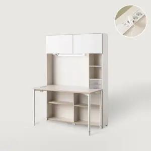 리바트하움 오브제 1200 5단 학생 책상세트 콘센트형 (조명/도어