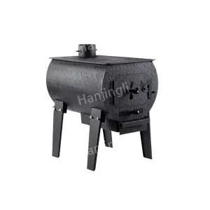 화목난로 거꾸로타는 장작 펠렛 캠핑스토브 야외실내 주물소형 스텐연통 고효율 난방 조리용 난