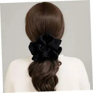 [콩심팥심]머리끈 엔젤슈슈샤이닝셔링곱창밴드(블랙)헤어머리끈