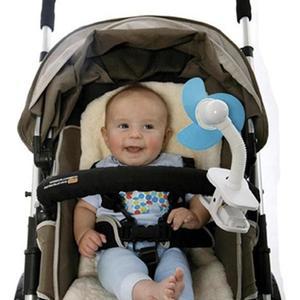 유모차 안전 선풍기 블루 아기 유아용 자동멈춤 날개