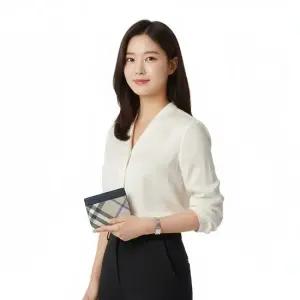 클리어런스 SS25 여성 체크패턴 지갑 8092975 LS SANDON BIN B9629