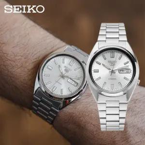 [세이코]SEIKO5 오토매틱 데이데이트 화이트 메탈 클래식 남자시계