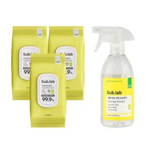 서브랩 주방 인덕션 클리너 3개 + 레몬식초 키친 스프레이 1개