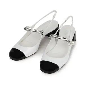 미우미우 가죽 슬링백 펌프스 5I045E-06E-F0964