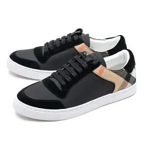 (스크래치) [BURBERRY] 버버리 레더 스웨이드 하우스 체크 스니커즈 8024124-40