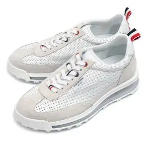 (스크래치) [THOM BROWNE] 톰브라운 비텔로 카프 레더 클리어 테크 러너 MFD239B05584-100-8M