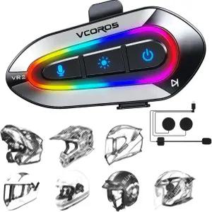 16색 RGB 조명 긴 배터리 수명 헬멧 스피커 듀얼 노이즈 캔슬링 AI 음성 비서 IPX6 방수(하드 마이크)를