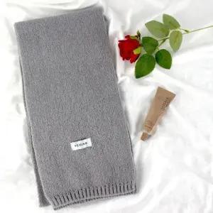 쁘띠 머플러 숏 미니 니트 목도리 그레이 WFIQDSQ