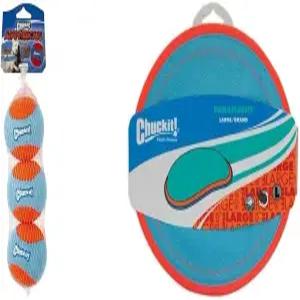 처킷 양서류 페치볼 3개 세트 파라플라이트 플라잉 디스크 개 장난감 대형 975인치