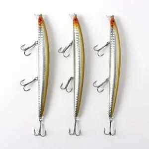 롱샷 플로팅 미노우 루어 3p세트 삼치 미끼 빅베이트