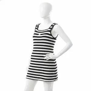 [셀린느]TRIOMPHE STRIPED MINI DRESS IN CROCHETED COTTON 2AE5K720X 38EC 크로셰 트리옹프 스트라이프
