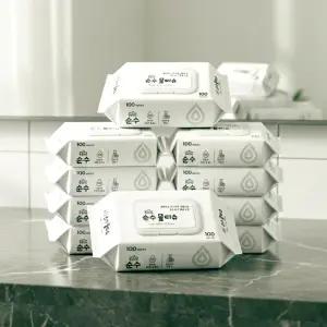 10단계 정수 행운드림 순수 물티슈 캡형 100매 x 10팩