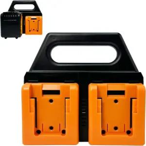 듀알트 20V용 4슬롯 배터리 홀더 견고한 휴대용 케이스 - 간편한 보관 및 운반을 위한 컴팩트 정리함 공구