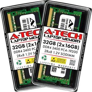 A-Tech 32GB(2x16GB) DDR4 2400MHz SODIMM PC4-19200(PC4-2400T) CL17 2Rx8 비ECC 노트북 RAM 메모리 모듈