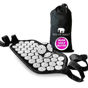 BED OF NELS 오리지널 지압 스트랩 랩 u2014 1,848 압력 포인트 허리 용 이동 중 침술 매트 FSA/HSA 적격, 캐리백, 15 x 8 u201D, 블랙