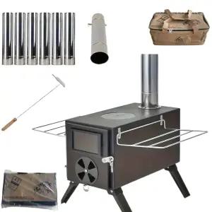 캠핑난로 화목난로 연통7개 가방포함 풀세트 나이테