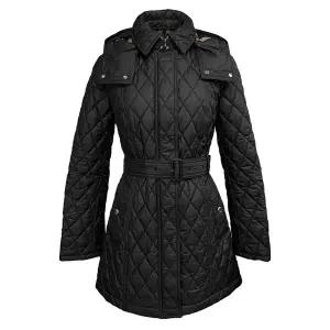 [신세계라이브쇼핑]버버리 퀄팅 벨티드 후드 자켓 헤밍필드 81191331 블랙