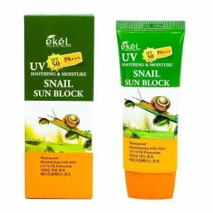 이켈 수딩 앤 모이스처 스네일 선블럭 메이크업 베이 자외선차단 썬크림