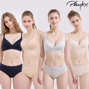 [PLAYTEX] 플레이텍스 Line-Up 노와이어 브라팬티 패키지 (4세트)