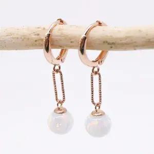 [오팔하우스]14k 6mm 합성오팔 컷팅 클립 원터치 귀걸이 OPPE0196