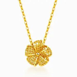 갤러리아 순금 24K 목걸이 루에트 플라워