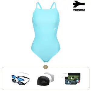 [롯데백화점]레노마 여성 싱글 스트랩 탄탄이 미들컷 원피스수경수모세트  LS2F805SET-MN