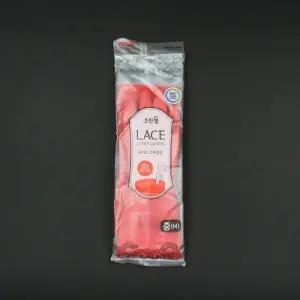 크린랩- 레이스고무장갑 코랄 중