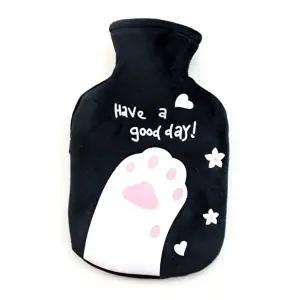 뽀송커버형 핫팩 물주머니 찜질팩 350ml 블랙 (KYR-WFA7234)