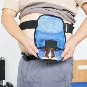 주머니 이동식변기 소변 가방 벨트 실버