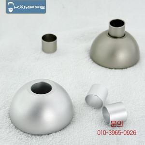 Elite Henson Yaqi Tatara 13.9mm 12.8mm 12mm 다른 직경의 면도기 핸들에 적합한 실버 아크 알루미늄 베이