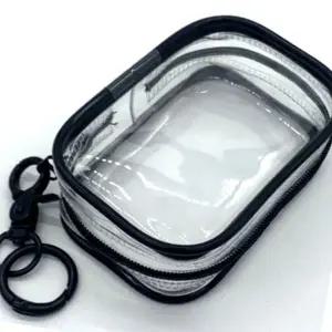 투명 파우치 솜인형 수납함 사각형 블랙 색상 편리한 다용도 정리함