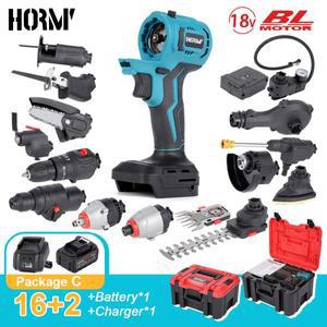 브러시리스 다기능 도구 세트, 전기 스크루 드라이버, 톱, 물총 연마 기계, 왕복 스윙