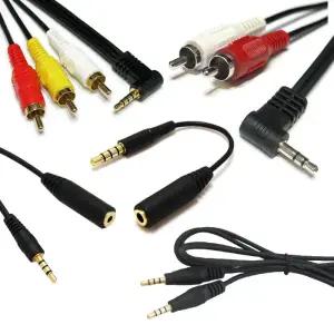 4극 3극 마이크 변환젠더 2.5 3.5 변환잭 이어폰 연장선 Y잭 블랙박스 네비 AV IN CAM 후방카메라 연결선 A