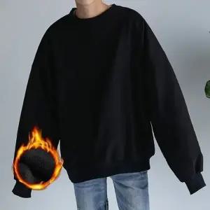 티셔츠 남녀 기모 무지 라운드넥 맨투맨 안감 겨울