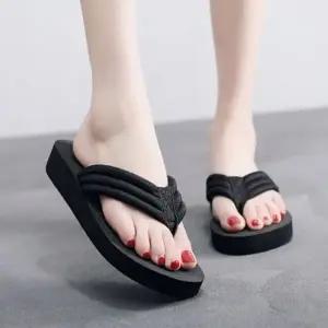 여성 슬리퍼 신발 여자 쪼리 슬리퍼 슈즈 블랙