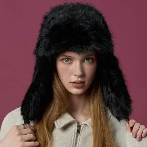 [KOLEAT]겨울 한파 따뜻 털모자 방한모 [BLACK] 트루퍼 귀마개 ver.