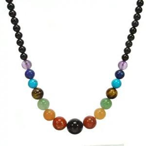 여성용 Ayriwoyi 7 Chakra 목걸이 강력 치유 크리스탈 정품 보석 구슬 20인치 여성 엄마용 선물