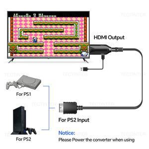 호환 Playstation 2 HDMI 호환 컨버터 어댑터 PS2/PS1 디스플레이 모드 PC Full 케이블 지원