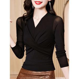 방송댄스복 여성댄스복 라인댄스상의 라틴댄스복 라인댄스 망사 바댄스복 의상 셔츠