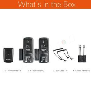 호환 Godox CT-16 채널 무선 라디오 플래시 트리거 송신기 + 캐논 니콘 펜탁스 Studio 스피드라이트 세트 2